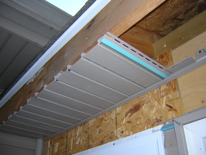 Installing soffit